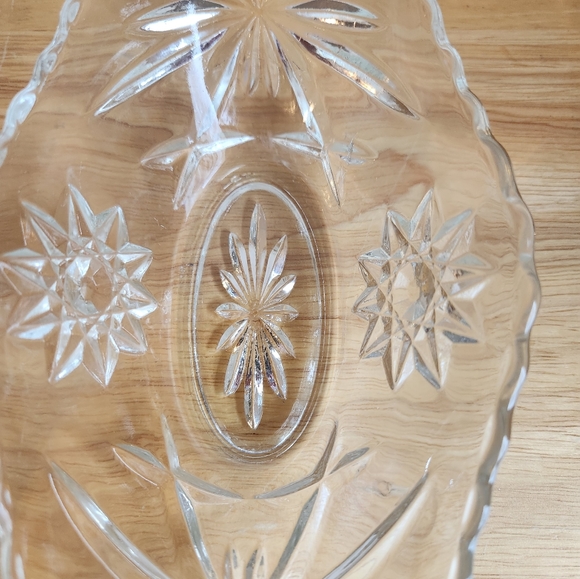 Pair EAPC Star of David Relish Dish Bowls Hocking Glass Vintage - Picture 5 of 7